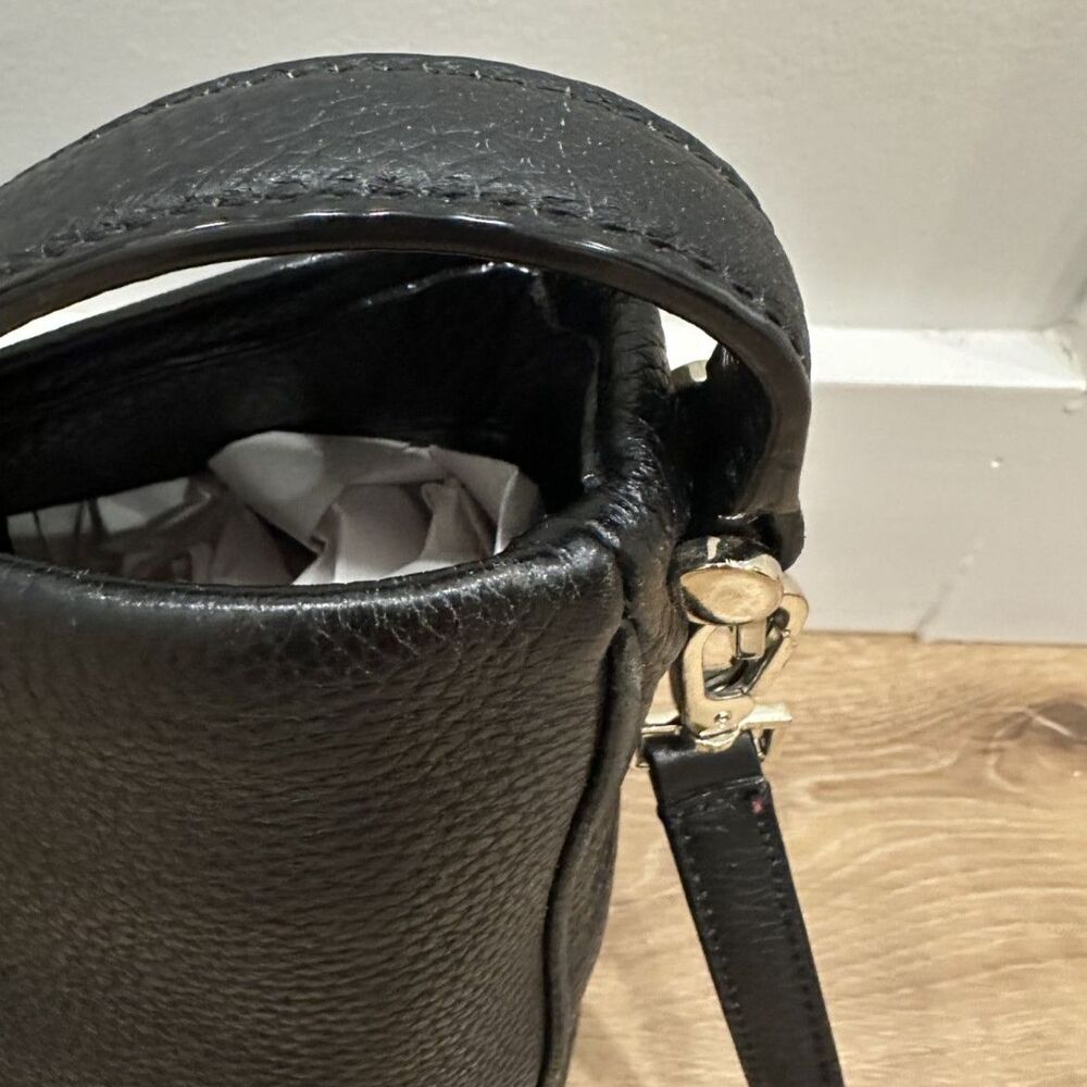 Kate Spade Black Pebbled Leather Crossbody Purse Handbag w/ Tassel GUC! - Picture 9 of 15